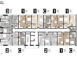 Продается 1-комнатная квартира ЖК DOGMA PARK (Догма парк), литера 17, 38.9  м², 6928090 рублей