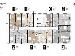 Продается 2-комнатная квартира ЖК DOGMA PARK (Догма парк), литера 19, 58.8 м², 9496200 рублей