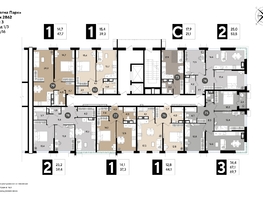 Продается 3-комнатная квартира ЖК DOGMA PARK (Догма парк), литера 19, 68.4  м², 9965880 рублей