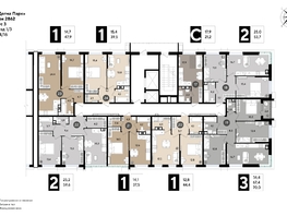 Продается 3-комнатная квартира ЖК DOGMA PARK (Догма парк), литера 19, 68.8 м², 10299360 рублей