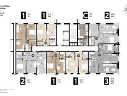 Продается 1-комнатная квартира ЖК DOGMA PARK (Догма парк), литера 18, 47.7  м², 7067996 рублей