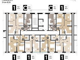 Продается 1-комнатная квартира ЖК DOGMA PARK (Догма парк), литера 18, 45  м², 7069230 рублей