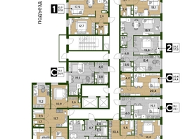 Продается 2-комнатная квартира ЖК DOGMA PARK (Догма парк), литера 21, 66.1  м², 10496680 рублей