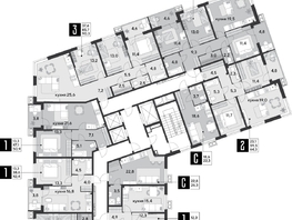 Продается 1-комнатная квартира ЖК Парк Победы 2, литера 19, 50.9 м², 8724260 рублей