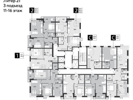 Продается 3-комнатная квартира ЖК Парк Победы 2, литера 21, 79.4 м², 12283180 рублей