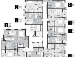 Продается 3-комнатная квартира ЖК Парк Победы 2, литера 21, 79.7 м², 12225980 рублей