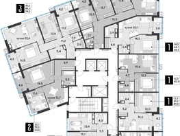 Продается 3-комнатная квартира ЖК Парк Победы 2, литера 28, 83.4  м², 10983780 рублей