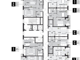 Продается 2-комнатная квартира ЖК Парк Победы 2, литера 28, 69.9 м², 11051190 рублей