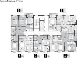 Продается 3-комнатная квартира ЖК Парк Победы 2, литера 30, 92.7 м², 13154130 рублей