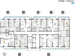 Продается 3-комнатная квартира ЖК Рекорд 2, литера 1, 91.5  м², 18565350 рублей