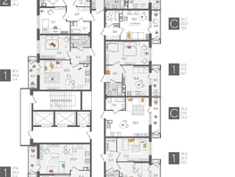 Продается 2-комнатная квартира ЖК Рекорд 2, литера 1, 64.5 м², 12867750 рублей