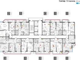 Продается 2-комнатная квартира ЖК Рекорд 2, литера 1, 69.9  м², 13966021 рублей