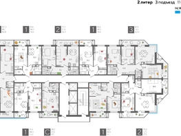 Продается 2-комнатная квартира ЖК Рекорд 2, литера 2, 70.3 м², 13975640 рублей