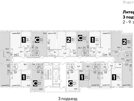 Продается 3-комнатная квартира ЖК Самолет, литера 59, 86.3  м², 12116520 рублей