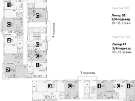 Продается 2-комнатная квартира ЖК Самолет, литера 52, 61  м², 10248000 рублей
