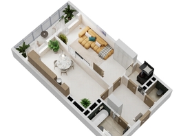 Продается 1-комнатная квартира ЖК Золотой Берег, литер 3, 57.86 м², 10993400 рублей