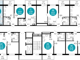 Продается 1-комнатная квартира ЖК Флора, 4 этап, 38 м², 13034000 рублей