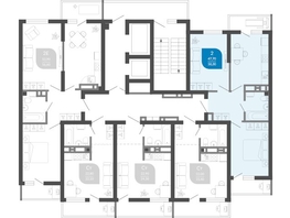 Продается 2-комнатная квартира ЖК Облака-2, блок секция 4-8, 50.2 м², 10267820 рублей