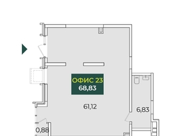 Продается Офис Кирилла Россинского ул, 68.83 м², 15830900 рублей