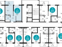Продается 1-комнатная квартира ЖК Лестория, дом 1, 36.2 м², 15363280 рублей