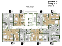 Продается 1-комнатная квартира ЖК DOGMA PARK (Догма парк), литера 22, 39.3  м², 7176180 рублей