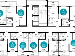 Продается 1-комнатная квартира ЖК Лестория, дом 1, 25.9  м², 12905970 рублей