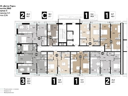 Продается 2-комнатная квартира ЖК DOGMA PARK (Догма парк), литера 19, 59.4  м², 9123840 рублей