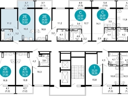 Продается 1-комнатная квартира ЖК Лестория, дом 2, 35.6 м², 17025320 рублей