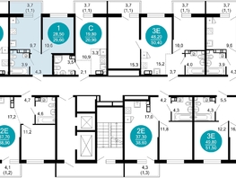Продается 1-комнатная квартира ЖК Флора, 4 этап, 29.6 м², 10833600 рублей
