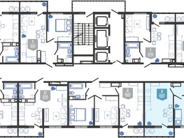 Продается 2-комнатная квартира ЖК Облака-3, дом 1, 59.5 м², 10179855 рублей