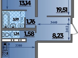 Продается 2-комнатная квартира ЖК Город у моря, литера 8, 66.72 м², 10148112 рублей