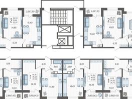 Продается 2-комнатная квартира ЖК Смородина, литера 14, 51.79  м², 6867354 рублей