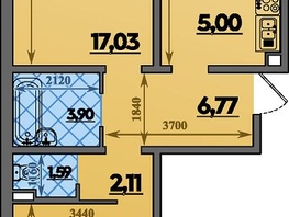 Продается 3-комнатная квартира ЖК Молодежный 2, литера 14, 64.13 м², 7650708 рублей