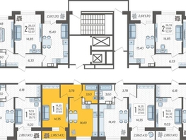 Продается 1-комнатная квартира ЖК Смородина, литера 14, 37.65  м², 5737860 рублей