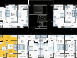 Продается 1-комнатная квартира ЖК Смородина, литера 18, 35.75  м², 5330325 рублей
