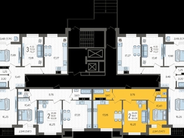 Продается 2-комнатная квартира ЖК Смородина, литера 13, 60.08  м², 7065408 рублей