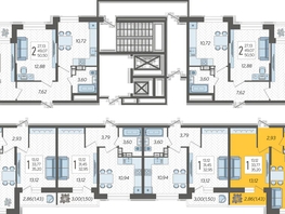 Продается 1-комнатная квартира ЖК Смородина, литера 11, 35.2 м², 5603840 рублей