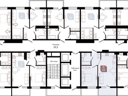 Продается 1-комнатная квартира ЖК Отражение, 2 очередь литера 3, 42.7 м², 5861770 рублей