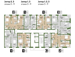 Продается 1-комнатная квартира ЖК DOGMA PARK (Догма парк), литера 3, 44.5  м², 7502700 рублей