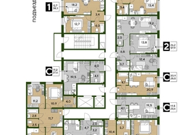 Продается 3-комнатная квартира ЖК DOGMA PARK (Догма парк), литера 21, 76.5 м², 10626768 рублей