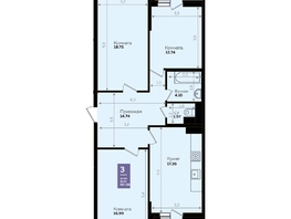 Продается 3-комнатная квартира ЖК Левада, литера 8, 86.7 м², 8775548 рублей