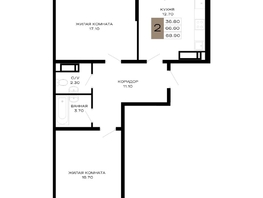 Продается 2-комнатная квартира ЖК Сердце, 68.9  м², 25837500 рублей