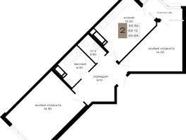 Продается 2-комнатная квартира ЖК Сердце, 65.65  м², 25275250 рублей