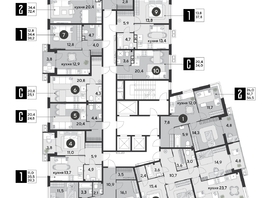 Продается 1-комнатная квартира ЖК Парк Победы 2, литера 6, 39.3  м², 6354810 рублей