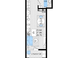 Продается Студия ЖК Резиденция морей, корпус В, 29.75  м², 8211000 рублей