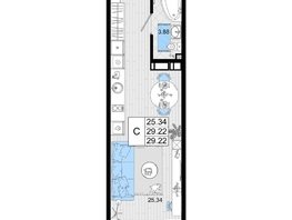 Продается Студия ЖК Резиденция морей, корпус В, 29.22  м², 7933230 рублей