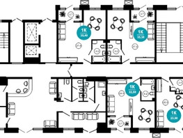 Продается 1-комнатная квартира АО Нескучный сад, корпус 1, 24.1  м², 27067740 рублей