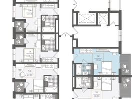 Продается 1-комнатная квартира ЖК Нескучный сад, корпус 2, 26.6  м², 34133460 рублей