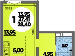 Продается Студия ЖК Город у моря, литера 22, 28.4  м&sup2;, 6647000 рублей