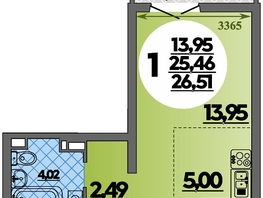 Продается Студия ЖК Город у моря, литера 23, 26.51 м², 6045000 рублей